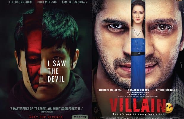Poster of Movie Ek Villain and Korean movie I Saw The Devil