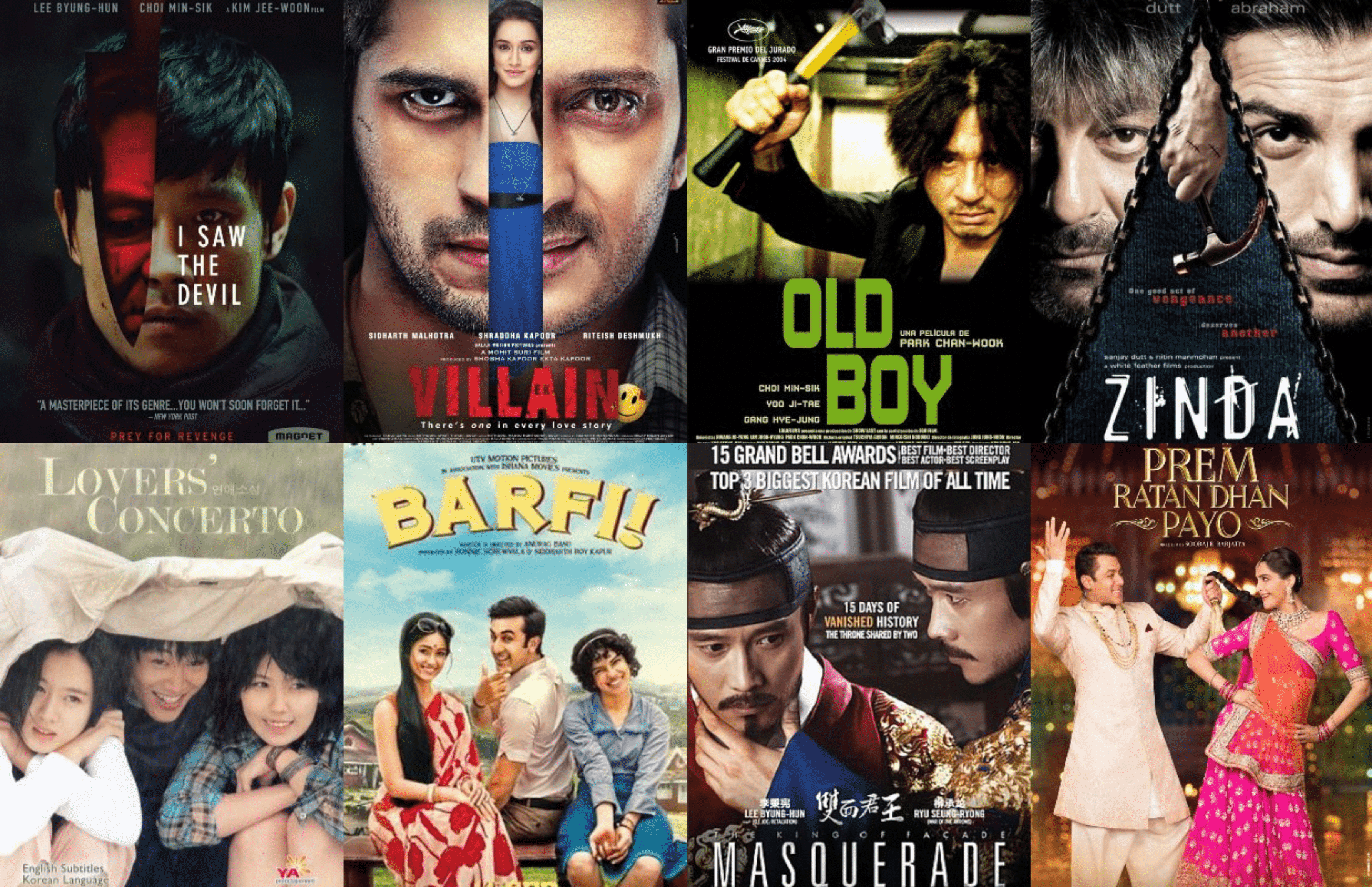 Indian movie adaptations from Korean movies