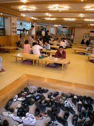 shoes outside home or restraunt