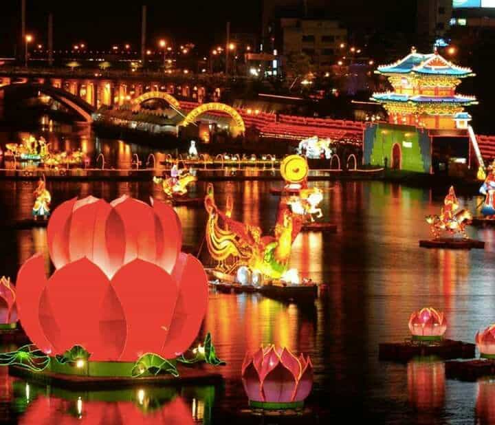 Lotus Lantern Festival in Jinju, Gyeongsang South…